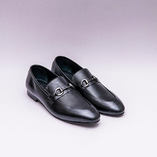 Blake Stitched Black Slip-ons